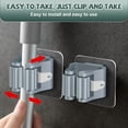 thumbnail image 4 of 10PCS Wall Mounted Mop Organizer Holder Wall-Mounted Waterproof Mop Storage Rack Broom Hanger Hooks Household Tools, 4 of 20