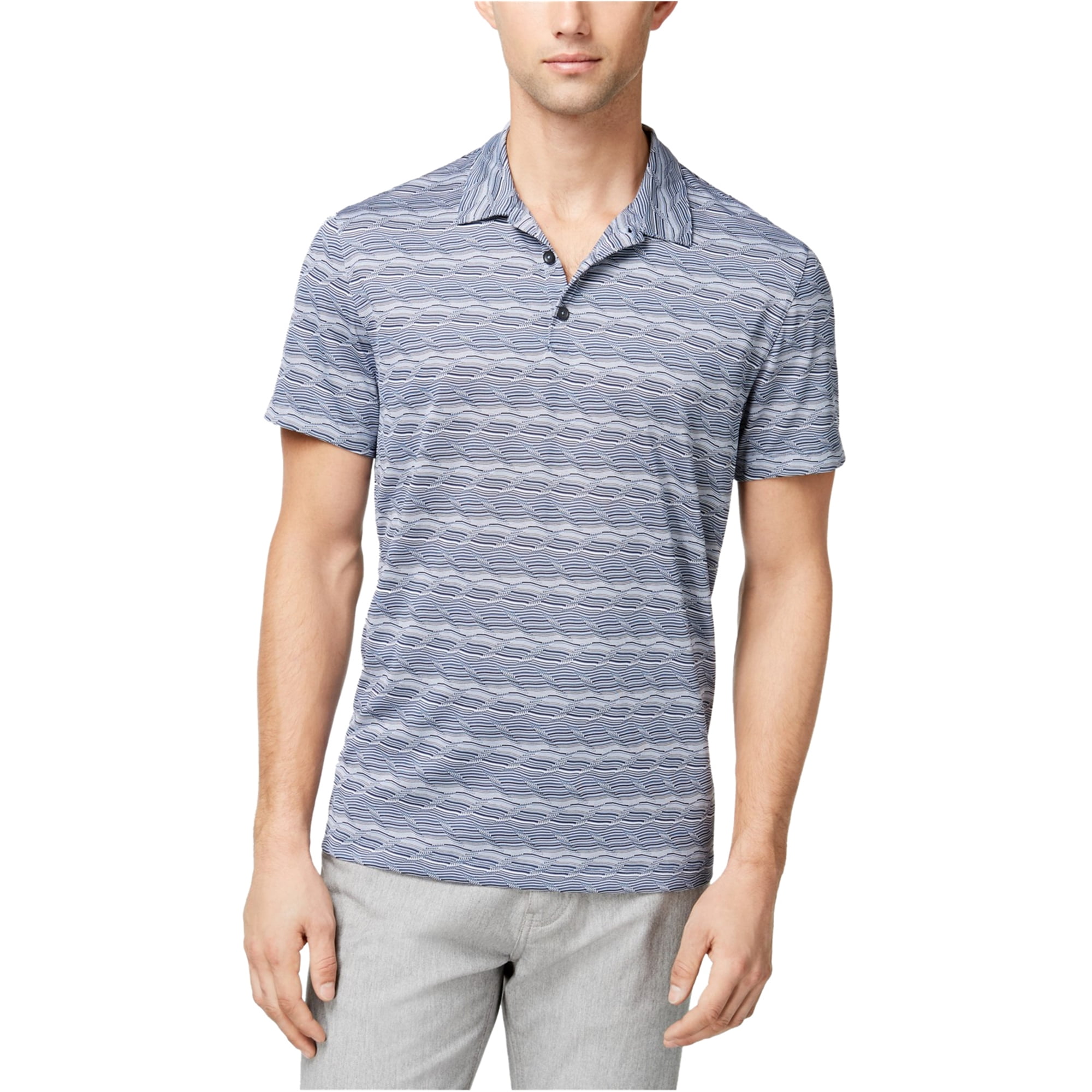 Alfani - Alfani Mens Angled Glitch Rugby Polo Shirt - Walmart.com - Walmart.com