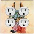 thumbnail image 1 of Metal Light Switch Plate Cover Cute Doberman Hipster Outfit Beige DOG022, 1 of 13