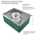 thumbnail image 4 of Transolid KKM-DUSB231810 Diamond 23-in L x 18-in W Single Bowl Undermount Kitchen Sink and Accessories Kit in Stainless Steel, 4 of 12
