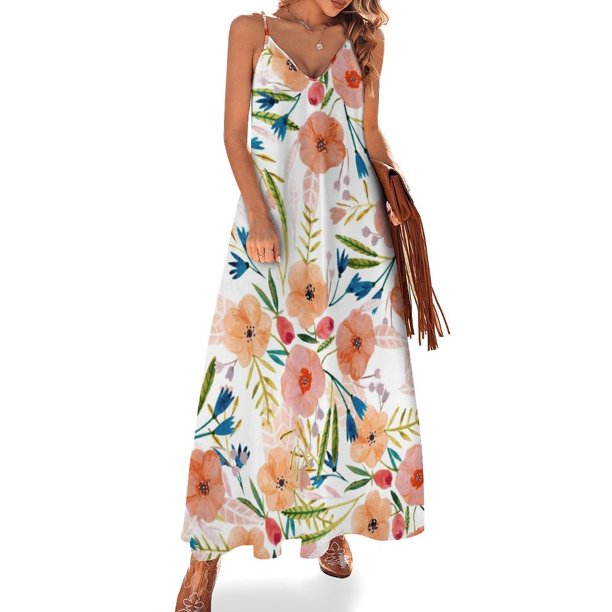 Vestido sin mangas de baile floral Vestidos de gala vestidos de manga larga vestidos para mujer