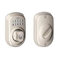 thumbnail image 1 of Schlage Plymouth Satin Nickel Electronic Keyless Entry Deadbolt Rated AAA, 1 of 1