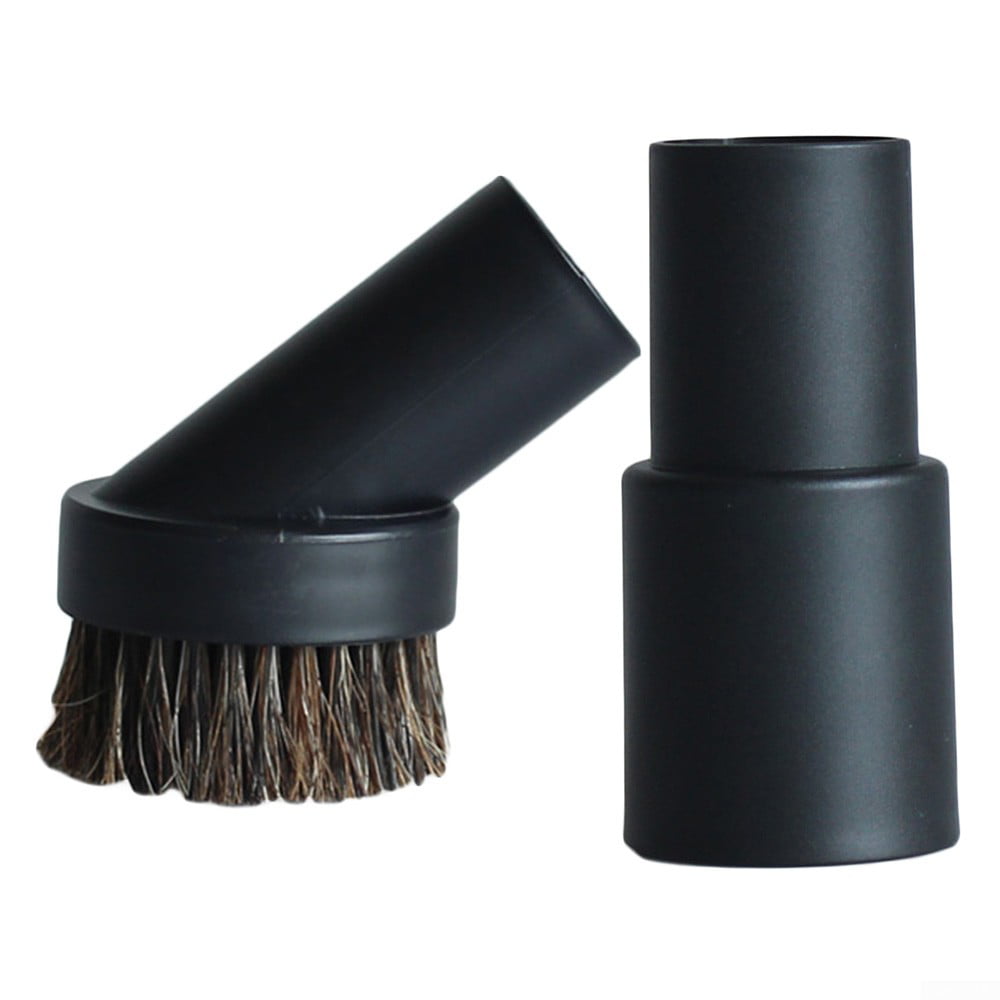 Round PP Dusting Brush Mini Durable Vacuum Cleaners Attachment 1.25" Black 
