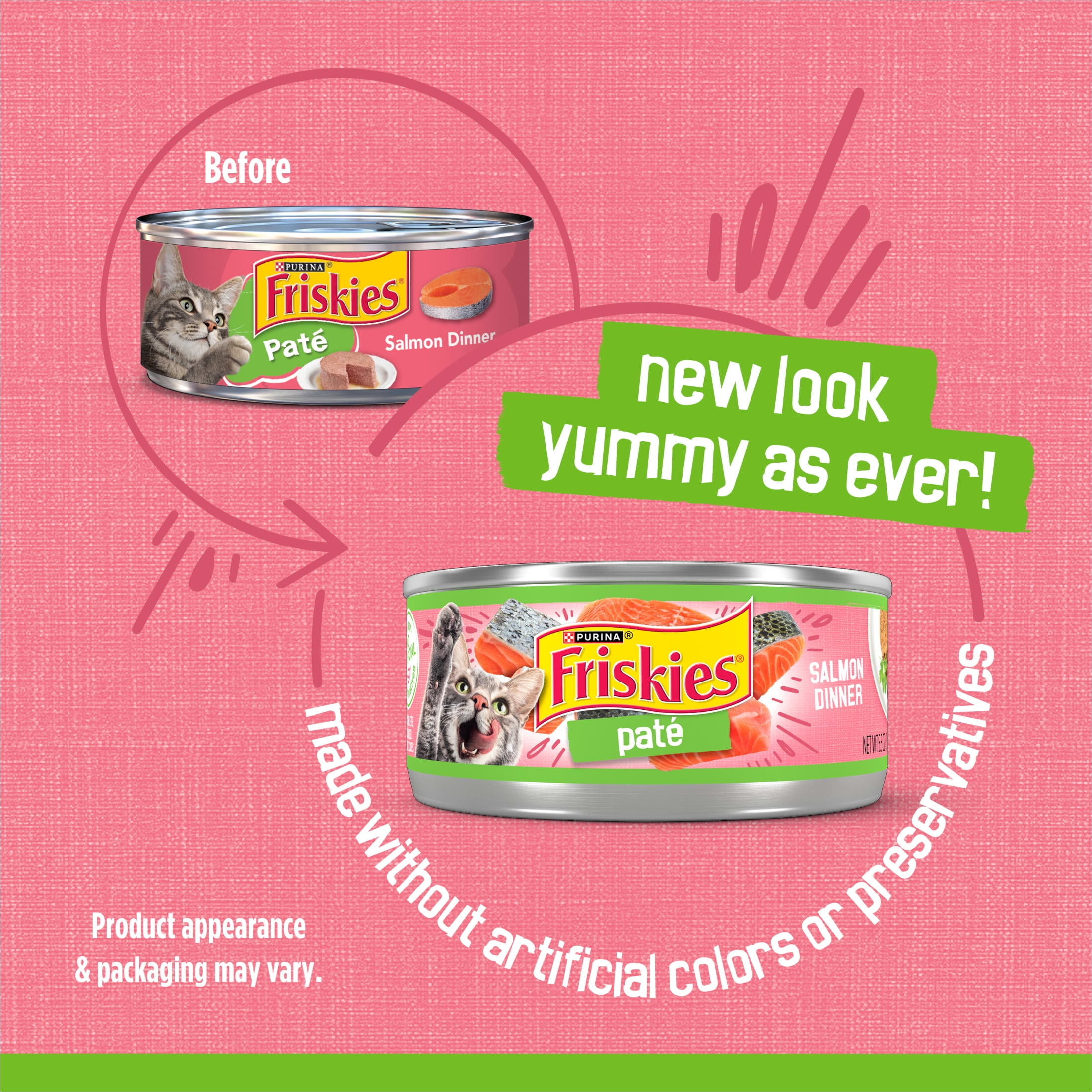 Purina Friskies Pate, Salmon, Wet Cat Food, 5.5 oz Can