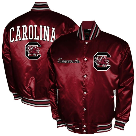 Men's Franchise Club Garnet South Carolina Gamecocks Satin Full-Snap Jacket
