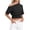 Black-#001, variant on Womens Off Shoulder Tops Ruched Bat Wing Dolman Short Sleeve Streetwear Shirts Fitted Waist Summer Loose Going Out,Black M