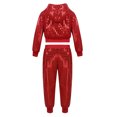 thumbnail image 3 of Aislor Kids Boys Girls Hip-hop Jazz Stage Performace Sequins Hooded Tops Jacket with Pants Dance Outfit, 3 of 7