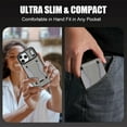 thumbnail image 6 of Case for iPhone 15 Pro Max, PU Leather PC + TPU Protective Case with Detachable Strong Magnetic Card Pocket Kickstand Shockproof Anti-Scratch Non-Slip Slim 3 In 1 Phone Case Cover, Gray, 6 of 10