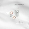 thumbnail image 4 of Boucles d'Oreilles Classiques en Argent Sterling 925 4 mm Roses avec Perles Simulées pour Tout-Petits, Bébés Filles, 4 of 7
