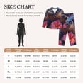 thumbnail image 3 of KLL Realistic Flower Turtle Print Women's Long Sleeve Pajamas with Pants Sleepwear Loungewear 2 Set-XX-Large, 3 of 7