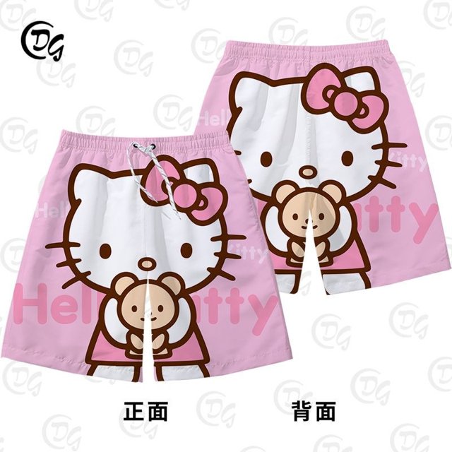 hellokitty Hello Kitty Shorts Children's Summer Loose All-match 3D Printed Couple's Casual Beach Pants