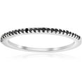 thumbnail image 1 of 1/6ct Treated Black Diamond Stackable Wedding Ring 10k White Gold, 1 of 3