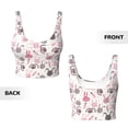 thumbnail image 5 of Fotbe Rabbit And Carrot Pattern Womens' Sports Bra Longline Wirefree Padded with Medium Support Sports Moisture-Wicking Workou Vest,Tank Top-XX-Large, 5 of 9