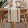 thumbnail image 1 of Pantalones de mesa de arpillera patchwork estilo granja, encaje de ganchillo de algodón tejido estilo campestre, estilo Boho, 70", 1 of 5