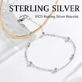 thumbnail image 5 of Turandoss Italian S925 Sterling Silver Bracelet for Women Satellite Bead Chain Bracelet 7.5 inch Sturdy Hypoallergenic Solid 925 Sterling Silver Chain Bracelets Jewelry Gifts for Women, 5 of 8