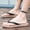 Gray, variant on Men Black Woven Fabric Thong Flip Flops Beige Chinese Geometric Pattern Massage EVA Beach Slippers