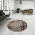 thumbnail image 3 of Ahgly Company Indoor Rectangle Mid-Century Modern Reddish Brown Oriental Area Rugs, 2' x 4', 3 of 6
