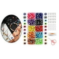 thumbnail image 3 of Gazechimp Flat Round Evil Eye Beads Charms Spacer Beads for Jewelry Making 10 Lattices, 3 of 8