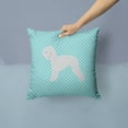 thumbnail image 2 of Carolines Treasures BB3694PW1414 Bedlington Terrier Checkerboard Blue Fabric Decorative Pillow, 2 of 4