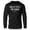 Silver on Black, variant on GYMISH Hello, Gym! I'm Home! Lightweight Long Sleeve Hooded T-Shirt for Men – Funny Gym Hoodie, Black on Black, Small