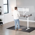 thumbnail image 4 of VIVO Dark Walnut / White Electric Height Adjustable Stand Up Desk Frame with Top, 4 of 8