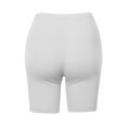 thumbnail image 3 of A2Y Women's Basic Solid Premium Cotton Mid Thigh High Rise Biker Bermuda Shorts White XL, 3 of 5