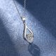 thumbnail image 5 of Collar con colgante de moissanita, collar con colgante de plata para mujeres con diamante de moissanita, collar con colgante solitario, cadena de 16 pulgadas y extensor de 2 pulgadas, 5 of 5