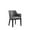 Pebble Grey, variant on Manhattan Comfort Gansevoort 19.5" Faux Leather Dining Armchair in Pewter