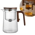 thumbnail image 3 of Glass Teapot with Infuser - Brew Loose Leaf Tea, Borosilicate Glass, Stainless Steel Strainer, Wooden Handle, 3 of 8