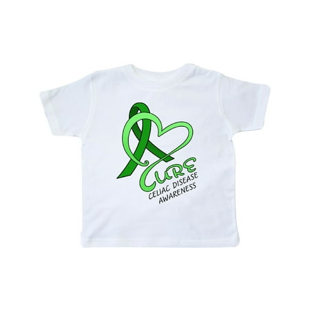 

Inktastic Cure- Celiac Disease Awareness heart-shaped ribbon Gift Toddler Boy or Toddler Girl T-Shirt