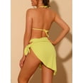 thumbnail image 3 of DARING DIVA Women's Halter Bikini Sets with Sarong Beach Skirt 3 Pieces M Yellow, 3 of 6