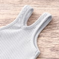 thumbnail image 6 of GiLiling Toddler Baby Girls Dance Tank Top One Shoulder Racerback Crop Shirt Sleeveless Sports Vest Summer Casual (White, 18-24 Months), 6 of 9