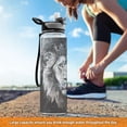 thumbnail image 6 of Sports Water Bottle 1000ML Tritan Food Grade Clear Water Bottle Fitness Outdoor Sports Bike Grey Crown Lion, 6 of 7
