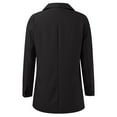 thumbnail image 5 of Women's Casual Blazers Long Sleeve Open Front Solid Business Work Office Jackets Lapel Elegant Loose Fit Coat with Pockets Z001-Black L, 5 of 7