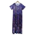 thumbnail image 1 of WILLBEST Robe de Fiançailles Robe Longue Décontractée pour Femmes Col Rond Manches Courtes Imprimé Floral Robe Maxi, 1 of 7