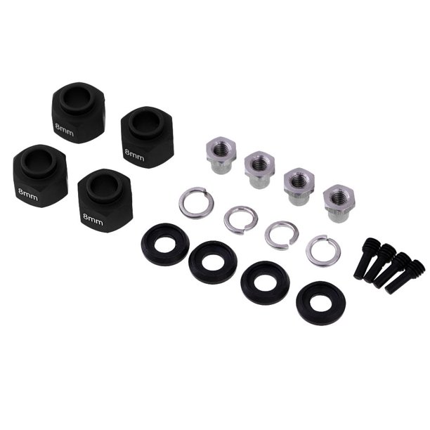 Acoplador de Rueda Combinador Hugo Acoplador hexagonal Negro 4 piezas