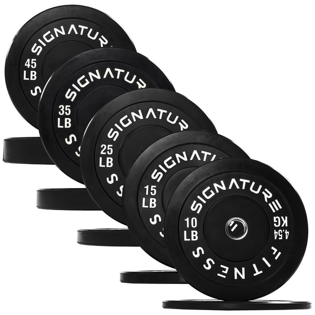 Set de discos de pesas Fitvids de 260 lb, bumper olímpicos de goma de 2"
