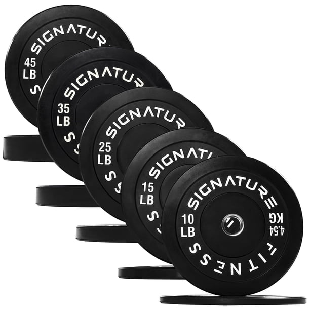 Set de discos de pesas Fitvids de 260 lb, bumper olímpicos de goma de 2"