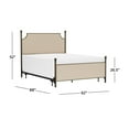 thumbnail image 3 of Hillsdale Furniture McArthur Queen Metal and Upholstered Bed, Bronze with Linen Stone Fabric, 3 of 13