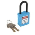 thumbnail image 2 of Langgg PL38-KD 38 mm PVC Curved Safety Lockout Padlock Blue, 2 of 9