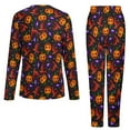 thumbnail image 6 of Halloween Pajamas Pumpkin Witch Hat Candy 2 Pieces Loose Pajama Sets Women Long-Sleeve Cute Oversized Nightwear, 6 of 7