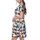 thumbnail image 2 of Easygdp Colorful Flying Butterflies para Vestido Transpirable de Mujer, Vestido Suelto de Manga Corta con Pliegues y Bolsillos para el Verano, 2 of 6