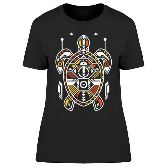 Turtle Lineart Style T-Shirt Women -Image by Shutterstock, Female Small
