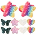 thumbnail image 4 of 5 Pairs Glitter Hair Ties Girls Hair Tie Elastic Ponytail Holder Hair Ties for Children, 4 of 7