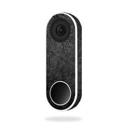 MightySkins NEHEL-Black Leather Skin for Nest Hello Video Doorbell - Black Leather
