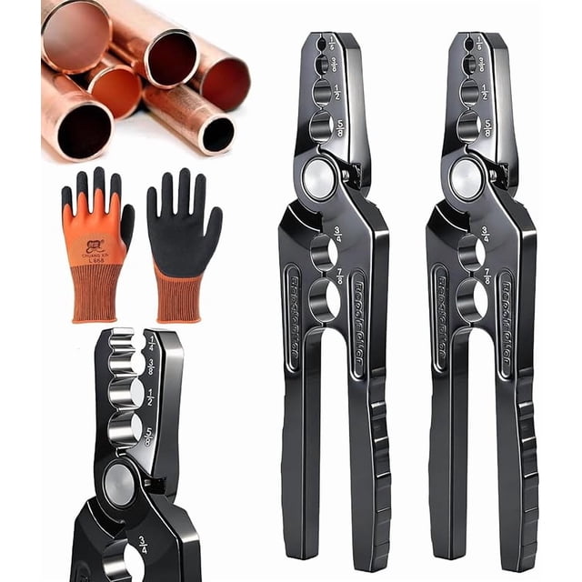 6-Hole Multi-Size Copper Pipe Repair & Rounding Tool, Manual Copper Tube Rounder, Multifunctional Flat Tube Repair Plier, Sturdy Coppers Pipe Rounding Tool