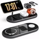 thumbnail image 1 of Cargador Inalámbrico Magnético 3 en 1 con Adaptador de 18W, Estacion de Carga Compatible con MagSafe para iPhone 11/12/13/14/15, Apple Watch Ultra 9/8/7/SE/6/5/4/3/2/1, AirPods Pro 3/2,Todo Negro, 1 of 13