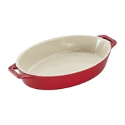 Staub Ceramic 4-pc Baking Pans Set, Casserole Dish with Lid, Brownie Pan, Cherry