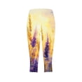 thumbnail image 5 of Pxkloy Womens Capri Leggings Tropical,Summer Capri Leggings for Women 2024 Crossover Knee Length Cutout Yoga Capris High Waist Quick Dry Cozy Lounge Pants Multicolor, 5 of 5