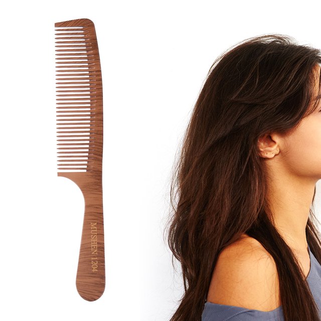 Peine de madera natural para masaje de cabeza de cuero cabelludo, cepillo estático antienredos para peinado Ndcxsfigh Cuidado Belleza